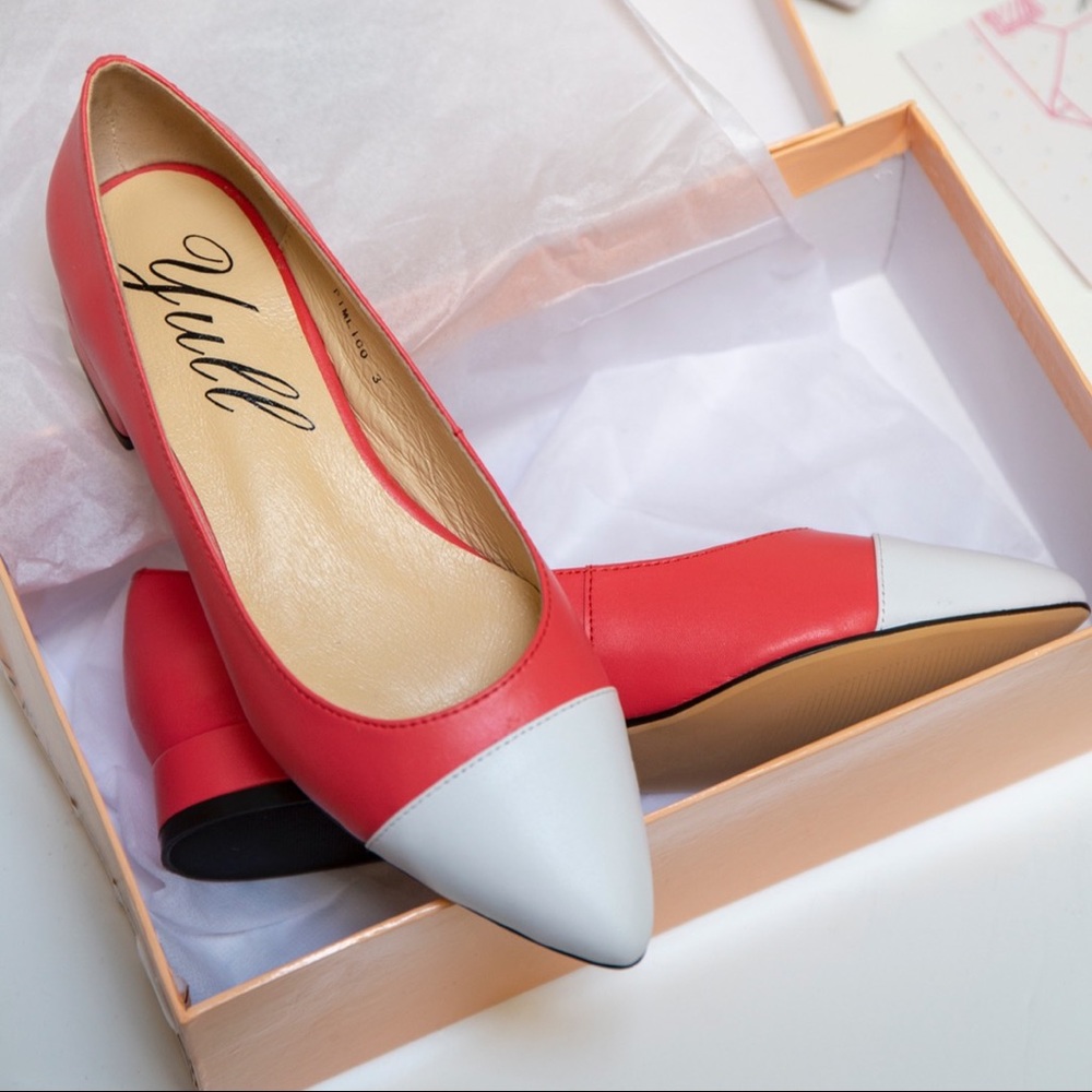Yull Coral Pink Flats 🥿 💗 size uk 3/ us 6
